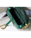 Dior Saddle Medium Bag in Crocodile Embossed Leather Green 2019