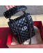 Valentino Rockstud Spike Lambskin Small Vertical Bag 0124 All Black 2019  