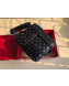 Valentino Rockstud Spike Lambskin Small Vertical Bag 0124 All Black 2019  