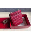 Valentino Rockstud Spike Lambskin Small Vertical Bag 0124 Red 2019  