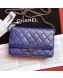 Chanel Quilted Leather Wallet on Chain WOC Blue 2019