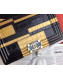 Chanel Calfskin Medium Boy Flap Bag A67085 Gold/Black 2019