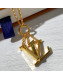 Louis Vuitton LV Pendant Necklace Gold 2021 38