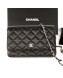 Chanel Grained Calfskin Classic Wallet on Chain WOC AP0250 Black/Silver 2020