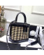Chanel Rattan Woven Small Vanity Case AS1352 Black/Beige 2020