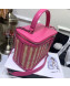 Chanel Rattan Woven Medium Vanity Case AS1347 Pink/Beige 2020