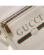 Gucci Print Leather Shoulder Bag 574803 White 2018