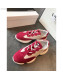 Chanel Pigskin Suede Sneaker Red 2019