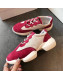 Chanel Pigskin Suede Sneaker Red 2019