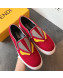 Fendi Flat Bag Bugs Eyes Cashmere Loafers Red 2019