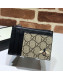 Gucci GG Canvas Leather Bee Card Case 597555 2019