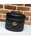 Gucci GG Marmont Leather Small Cosmetic Case 611004 Black 2019