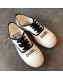 Chanel Soft Fabric Lace-up Sneaker White/Black 2019