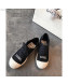 Chanel Soft Fabric Lace-up Sneaker Black/White Toe 2019