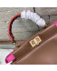 Fendi Peekaboo Mini Braided Handle Bag Brown/Pink 2018