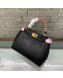 Fendi Peekaboo Mini Braided Handle Bag Black/Pink 2018