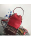 Prada Leather Bucket Bag 1BE018 Red 2019