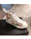 Dior x Kaws Floral High-top Sneakers White/Pink 2019(For Women and Men)
