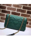 Gucci GG Marmont Medium Matelassé Shoulder Bag 443496 Green