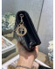 Dior Cannage Patent Leather Chain Wallet WOC Black 2019