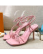 Louis Vuitton Nova Lambskin Strap Sandals 9cm Pink 2021 