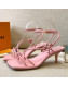 Louis Vuitton Nova Lambskin Strap Sandals 5.5cm Pink 2021 