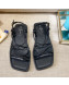 Louis Vuitton Nova Lambskin Strap Flat Sandals Black 2021 