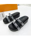 Louis Vuitton Appeal Crystal Slender Straps Platform Slide Sandals Black 2022