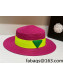 Bottega Veneta Straw Wide Brim Hat Dark Pink 2022 031122