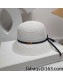 Chanel Straw Bucket Hat White 2022 031127