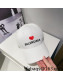 Balenciaga Love Canvas Hat White 2022 0401118