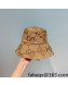 Gucci Maxi-GG Canvas Bucket Hat Brown 2021 80