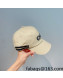 Chanel Canvas Baseball Hat White 2022 87