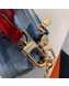 Louis Vuitton Multi Pochette Accessoires Shoulder Bag in Damier Monogram Denim Canvas M44990 Blue/Red 2020
