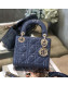 Dior Classic Lady Dior Mini Bag in Patent Leather Blue/Gold