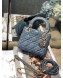Dior Classic Lady Dior Lambskin Mini Bag Blue/Gold