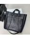 Chanel Quilted Calfskin Pocket Large Zipped Shopping Bag AS1299 Black 2020