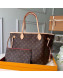 Louis Vuitton Neverfull MM Monogram Canvas Tote Bag M41177 Red  