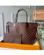 Louis Vuitton Neverfull MM Damier Ebene Canvas Tote Bag N41358 Red  