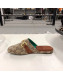 Gucci GG Canvas Horsebit Flat Mules Beige 2020