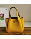 Prada Flou Leather Tote Bag 1BG335 Yellow 2021 