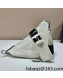 Prada Leather Triangle Shoulder Bag 1BH190 White 2021