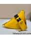 Prada Leather Triangle Shoulder Bag 1BH190 Yellow 2021