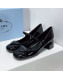 Prada Patent Leather Mary Janes Pumps 5cm Black 2022 80