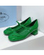 Prada Patent Leather Mary Janes Pumps 5cm Green 2022 82