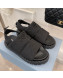 Prada Padded Nylon Flat Sandals All Black 2022 030734