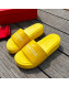 Valentino Signature Lambskin Platform Slide Sandals Yellow 2022 0323133