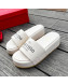 Valentino Signature Lambskin Platform Slide Sandals White 2022 0323134