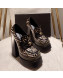 Versace Intrico Print Calfskin High Heel Platform Loafers Pumps 15.5cm 2022 