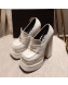 Versace Intrico High Heel Platform Loafers Pumps 15.5cm White 2022 